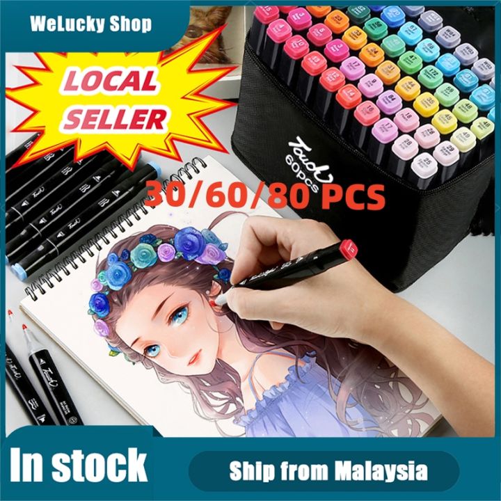 Markers 80 Color Sketch Art Marker Pen Double Tips Alcoholic Pens For Artist  Manga Markers Art Supplies School 