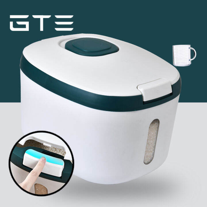 GTE Kitchen 18L Dustproof Rice Storage Box Japanese Rice Condiments