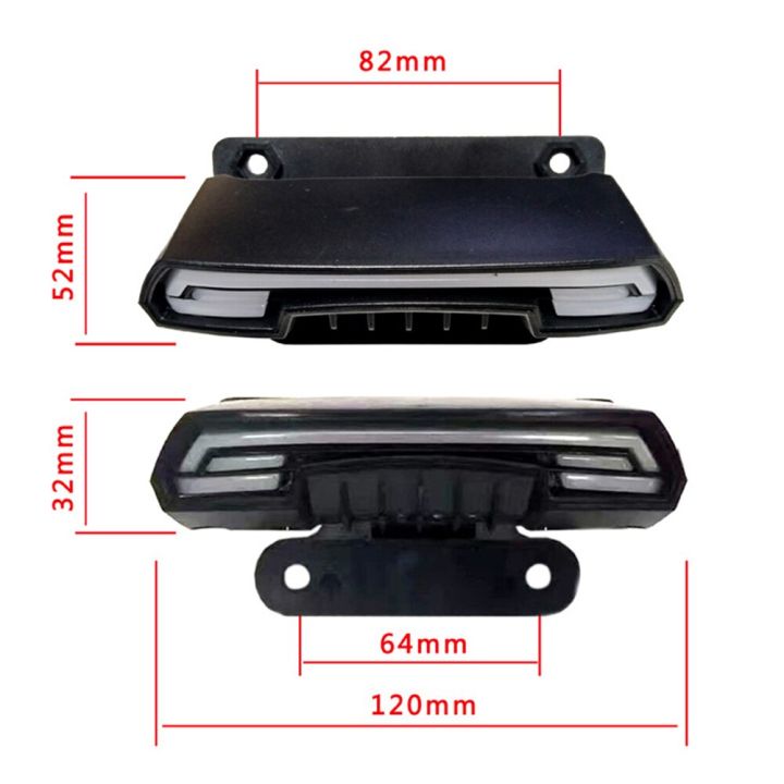 ไฟสกู๊ตเตอร์รถจักรยานยนต์ทั่วไปไฟท้ายหลังเบรกกันน้ำเตือนแฟลชคู่ไฟแสดงทิศทางแบบไดนามิกป้ายทะเบียนรถไฟ