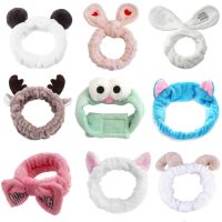 【CW】 2020 Soft Coral Fleece Bow Hair Bands Turban Accessories Hairbands for Face Makeup Headbands