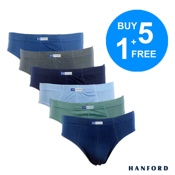 Hanford Men Regular Cotton Briefs Inside Garter - Assorted Color  (Buy5+1Free) | Lazada PH