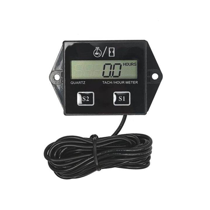 Tach Maintenance Hour Meter Tachometer for 2 or 4 Stroke Gas Engine