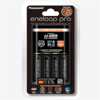 เครื่องชาร์ทเร็ว 2.5ชั่วโมง(แถมถ่าน2Aสีดำ*4ก้อน/Enerloop/2550mAh/1.2v) Panasonicแท้มีรับประกัน