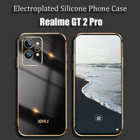 เคสโทรศัพท์สำหรับ Realme GT 2 Pro,เคสหรูหราฝาหลังขอบตรงนุ่มทำจากไฟฟ้าเลนส์กันกระแทกเต็มรูปแบบ