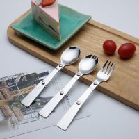 New Foldable Picnic Stainless Steel Camping Cutlery Set Hiking Portable Tableware Home Kitchen Spoon Fork Travel Dinnerware Flatware Sets