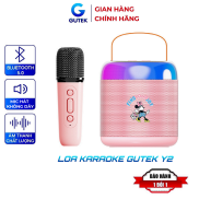 Loa bluetooth mini karaoke kèm mic Gutek Y2 không dây