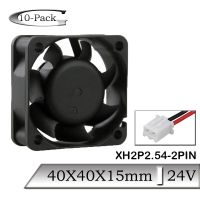 10 Pcs Gdstime Cooler Fan 40mm 40mmx15mm 2Pin Heatsink Fan 40x40x15mm 24V Brushless DC Cooling Fan Cooling Fans