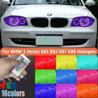 E81หลายสีสำหรับ Bmw 1 Series E82 E87 E88ฮาโลเจน5050อาร์จีบีฮาโลแหวนหลอดไฟ Led แฟลชไฟหน้ารถ Drl พร้อมการควบคุม Rf