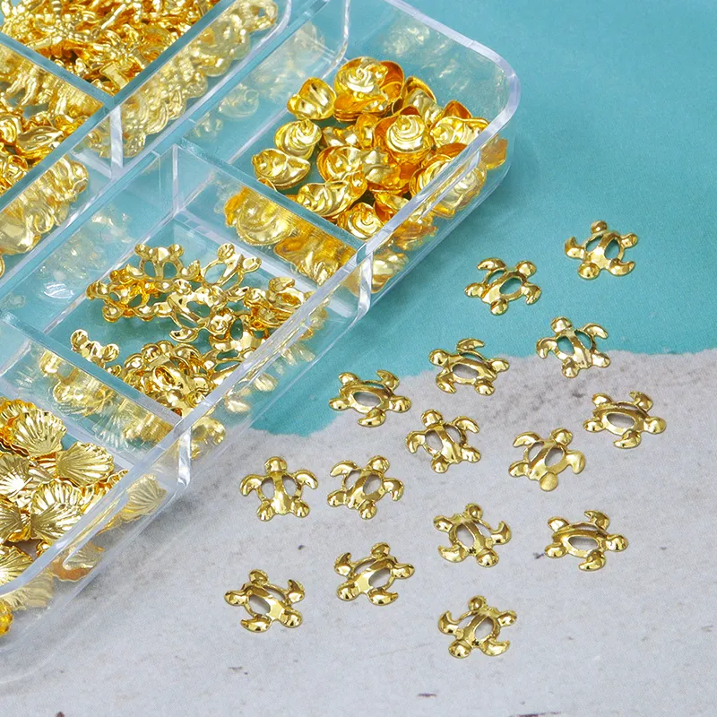 Kawaii Epoxy Resin Accessories Metal Rivet Shell Flamingo Resin Fillings  For DIY Silicone Mold Filler Ocean Style Craft Supplies