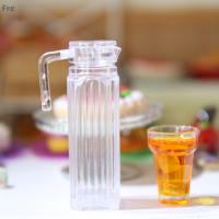 Fre Dollhouse Miniature JUICE JUG แกล้งเล่นของเล่นเฟอร์นิเจอร์สำหรับห้องครัวขนาดเล็ก