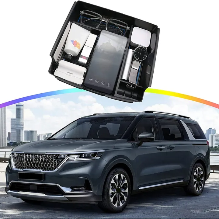 for-kia-carnival-2021-2022-car-central-console-armrest-storage-box-holder-interior-organizer-glove-tray-accessories
