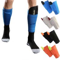 【YD】 Football Double-Layer Shin Guards Sleeves Adults Kids Perspiration Soccer Socks Inserts Match Fixed Calf Guard