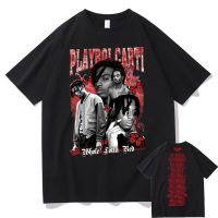 Rapper Playboi Carti Double Sided Graphic Tshirt Men Oversized Hip Hop T-shirts Tops Mens Fashion T Shirt Mens Streetwear XS-4XL-5XL-6XL