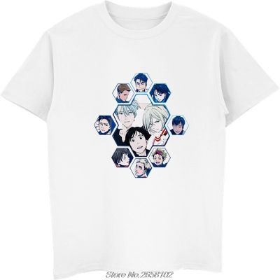 Yuri On Ice T Shirt Men T Shirt Fashion T-Shirt O Neck White Tshirts For Man Top Tees Harajuku Streetwear