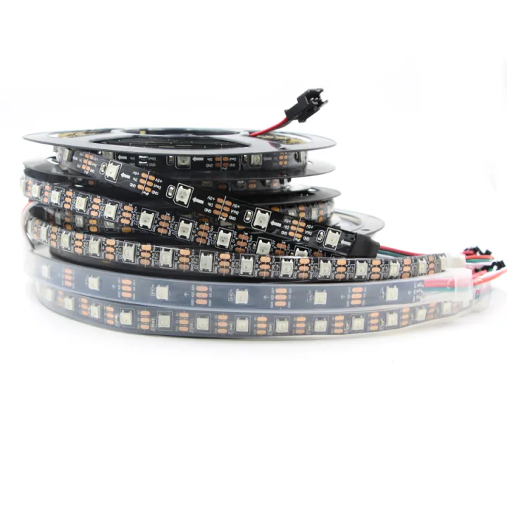 Ws2812b Dc 5v Waterproof Led Pixel Strip Light 1m4m5m 2812 Ic Built In Individually Addressable 