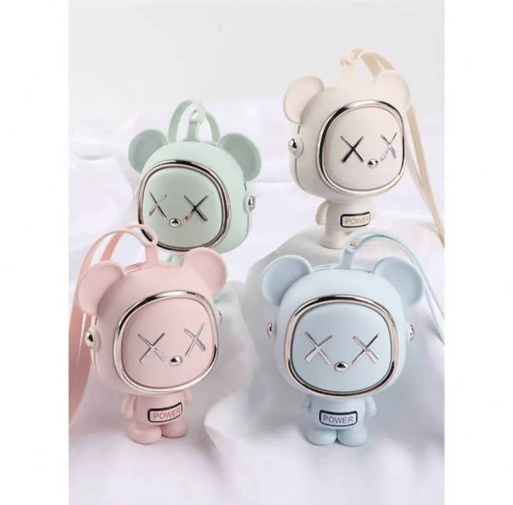 พัดลมหมีบริค-พัดลมพกพา-ขนาดเล็ก-พัดลมคล้องคอ-พัดลม-macaron-leafless-neck-fan-bladeless-360-ํ-usb-พัดลมมินิ-พัดลมไร้ใบ