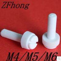 [Haotao Hardware] 100Pcs M4 M5 M6พลาสติก Slotted Knurled Thumb Polypropylene PP สกรู