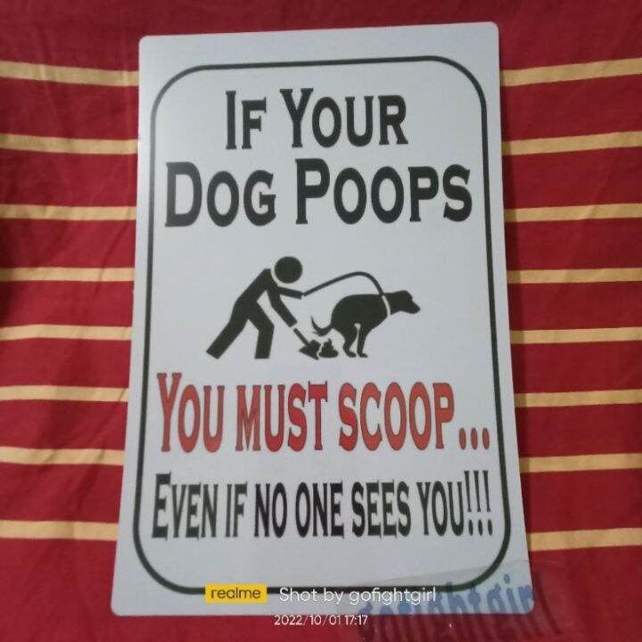 Authentic Store⊕ ┋ If your Dog Poops you must scoop Signage (like ATM