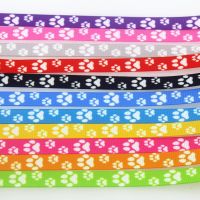 DHK 3/8inch 5yards Dog Paw Printed Grosgrain Ribbon Accessories Sewing Craft Headwear DIY Decoration DIY 9mm C1991 Gift Wrapping  Bags