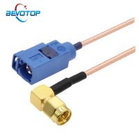 RG316 Blue Fakra C Female to SMA Male 90 Degree Extension Cable Car Navigation GPS Antenna Adapter RF Coaxial Jumper Pigtail