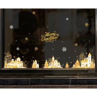 [COD] stickers snowflake decoration layout glass shop tree holiday atmosphere supplies window wall