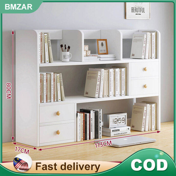 Rak Desktop Rak Meja Pelbagai Lapisan Rak Penyimpanan Rak Buku Rak