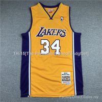 IN STOCK! Shaquille ONeal LAL Los Angeles Lakers NBA Jerseys Basketball Shirts T-shirts 34 V