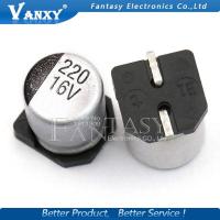 10PCS Electrolytic capacitor 16v220uf 6.3*7.7mm SMD aluminum electrolytic capacitor 220uf 16v