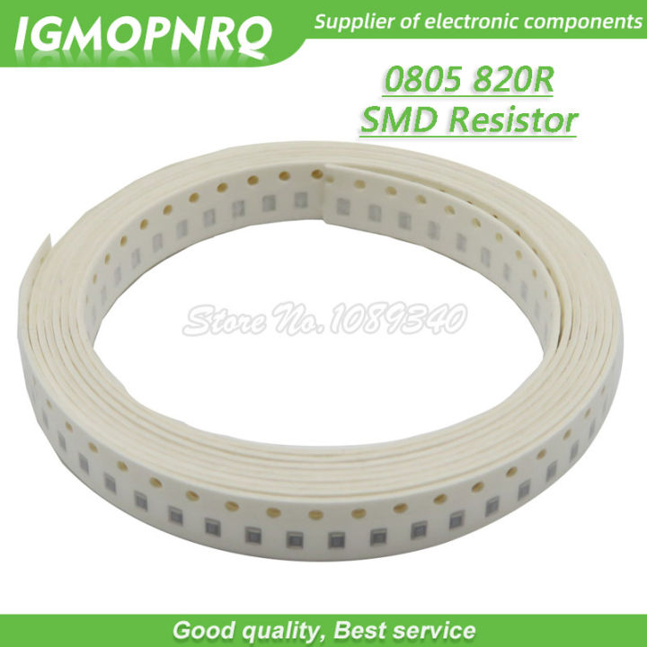 300pcs 0805ตัวต้านทาน SMD 820 OHM CHIP RESISTOR 18W 820R ohms 0805-800 r.