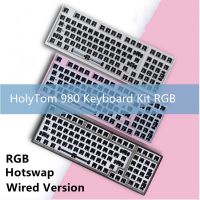 ~ 【พร้อมส่ง】TOM980 ชุดคีย์บอร์ดเมคคานิคอล มีสาย RGB สวิตช์ 3/5 Pins 98 ไฟ RGB Type-c PCB