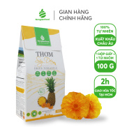 Thơm sấy dẻo ít đường thượng hạng Nonglamfood hộp100g Ăn vặt tốt cho sức