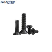 100pcs/lot M1 M1.2 M1.4 M1.6 M1.7 M2 M2.5 M3 M3.5 M4 M5 KM Mini Small Black Steel KM Phillips Flat Countersunk Head Screw Bolt