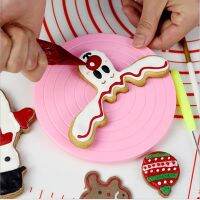 【LZ】❉  Durável Anti-Skid Silicone Rodada Bolo Turntable Cookie Stand Bandeja De Pastelaria Rotativa Acessórios De Cozimento Home Kitchen Baking