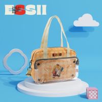 Peach small core illustrator joint model of TPU cartoon cute fashionable shoulder inclined bag sports bag pain 【BYUE】