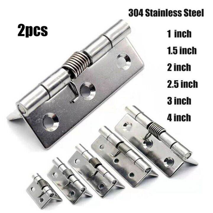 2 Automatic Closing Stainless Steel Spring Hardware Hinge Doors