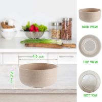 Unbreakable Cereal Bowls, Wheat Straw Bowls- 3 (4 Pieces)