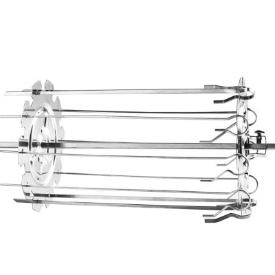 304 Stainless Steel Rotating Grill Skewers BBQ Grill Cage Air Fryer Lamb Skewers Grill Electric Oven Accessories
