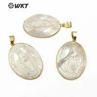 Hot WT-JP177 WKT จี้มุกธรรมชาติ Religious Token จี้ Blessed Virgin รูปแบบแฟชั่นผู้หญิงจี้เครื่องประดับหา