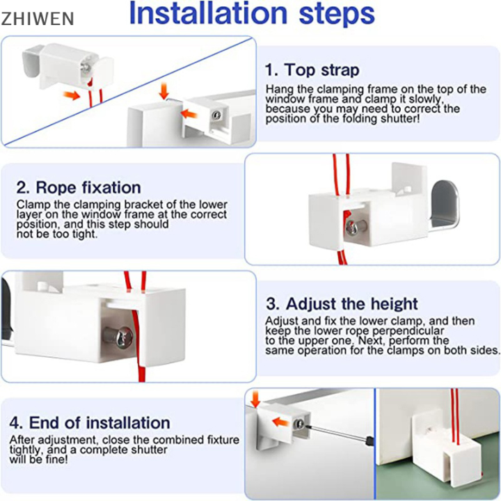 zhiwen-ขายึดกดค้างไว้-l-สำหรับม่านบังแดดแนวนอนอุปกรณ์เสริมสำหรับหน้าต่างบ้านฉากยึดผ้าม่านเปลี่ยนที่ยึดคนตาบอด