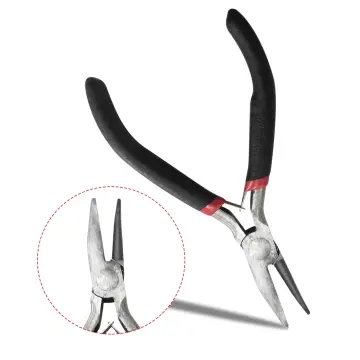 2 Packs Nylon Nose Pliers Double Nylon Pliers Carbon Steel Jewelry Pliers DIY Tools for Beading, Looping, Shaping Wire, Jewelry Making and Other