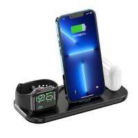 2023 Usb 3 In 1 Docking Ladetation Wireless Charger Stand Pad สำหรับ 13 12 Airpod 3 Stand อุปกรณ์เสริมพับได้