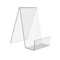 Transparent Acrylic Book Shelf Stand Book Display Notebook Stand Album Desk Storage Rack Office Accessories