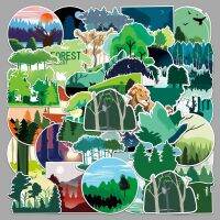 【LZ】℗﹊  Green Natural Forest Aesthetic Graffiti Adesivos Decalques bonitos Scrapbook Skate Laptop Bagagem Impermeável Adesivo Presentes 50Pcs