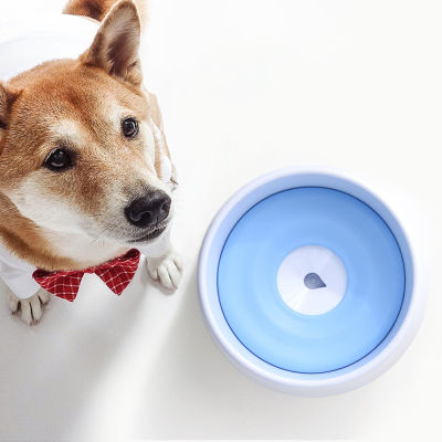 Pet Dog Floating Bowls Not Wetting Mouth Anti-Spill Pet Drinking Water Feeder Plastic Dog Cat Bowl
