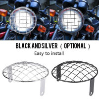 7นิ้วใหม่โลหะ R รถจักรยานยนต์ไฟหน้า Protector Fit สำหรับ Universal Harley Honda ไฟหน้าตาข่าย Grille Lampshade