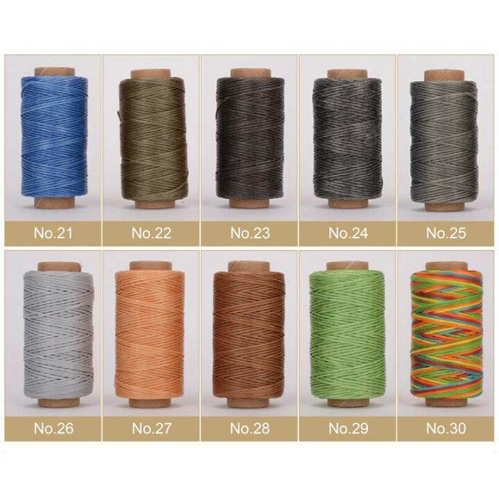 flat-waxed-thread-cord-leather-sewing-hand-stitching-thread-leather-craft-tools-50m-0-8mm