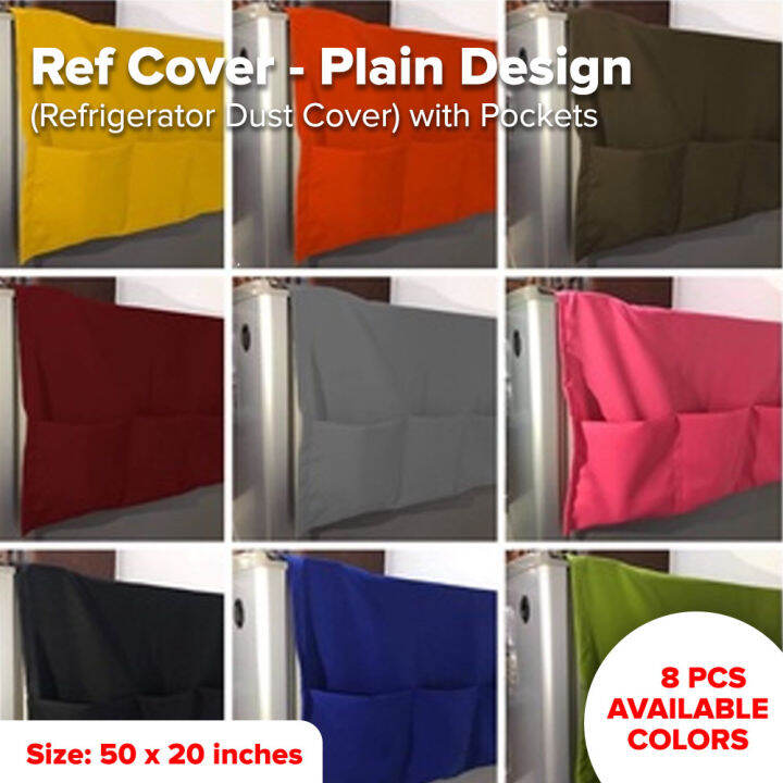 Plain and Printed Ref Cover(Refrigirator Dust Cover with Pocket