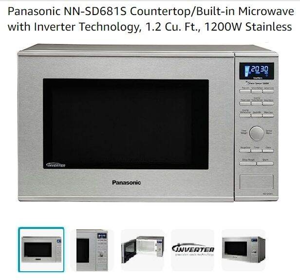 Panasonic NNSD681S Countertop/Builtin Microwave with Inverter