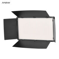 Andoer LED-800 LED Video Light Professional การถ่ายภาพแสงแผง800PCS Bright Light ลูกปัดปรับอุณหภูมิ Bi สี3200-5600K Dimmable ความสว่าง Barndoor 1/4นิ้วสกรูหัวรองเท้าเย็น