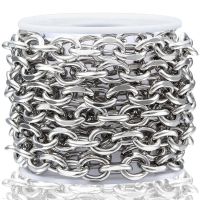 Stainless Steel Rolo Cable Chains Oval Link Chain Fit for DIY Jewelry Making Supplies Wholesale Lots Bulk Handmade Necklace 1M